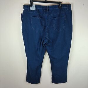 Catherines the knit jeans.Stretch French Terry. Dark Blue size 26 Wide Petite.